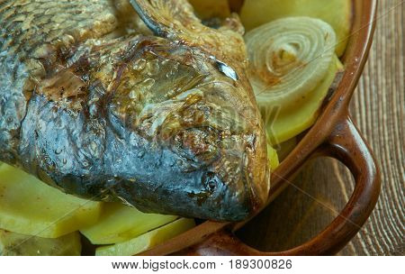 Sea Bass Baked Potatoes