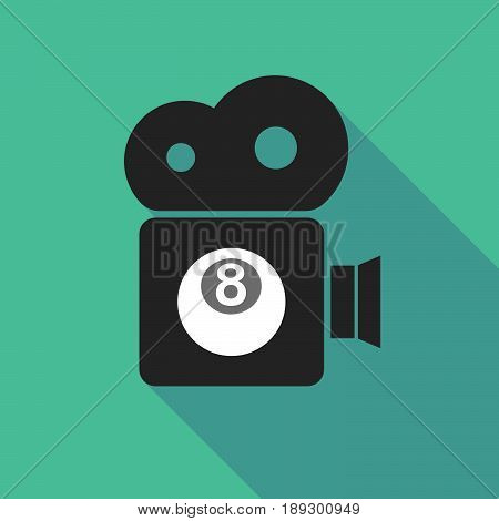 Long Shadow Camera With  A Pool Ball