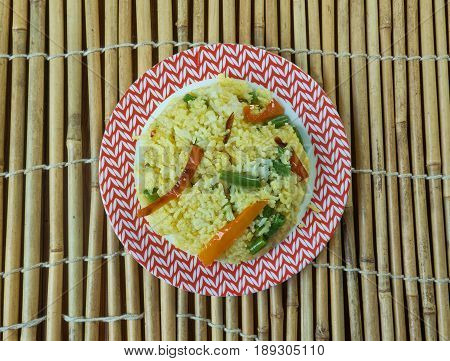 Popu Annam - Indian Fried Rice. close up