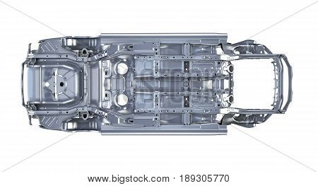 Body Car Isolated On White Background 3D