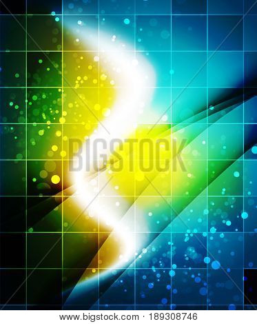 Shiny wave, magic light efffect abstract background