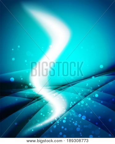 Shiny wave, magic light efffect abstract background