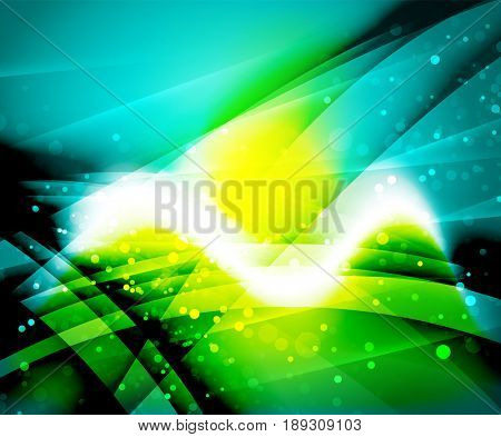 Shiny wave, magic light efffect abstract background