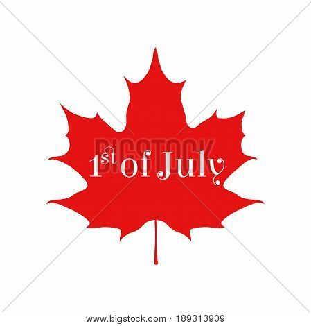 Happy Canada day card. Sticker for markets, shops. Great for banner, poster, disscount