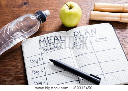 Diet sport mockup in design stock photo