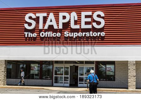 Lafayette - Circa June 2017: Staples Inc. Retail Location. Staples is a Large Office Supply Chain VI