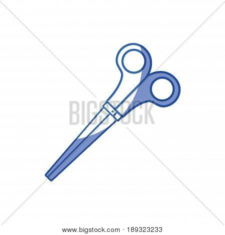 silhouette medical scissors to urgency clinical operation vector illustration