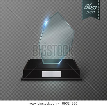 Blank Glass Trophy Vector & Photo (Free Trial) | Bigstock