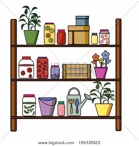 Shelf for billets and storage with various items