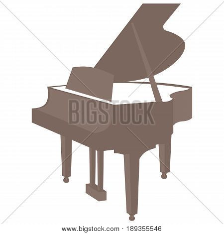 Classic piano vector icon isolated on white background