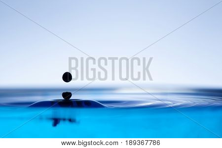 Drop Of Ink Falling