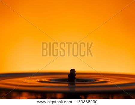 Drop Of Ink Falling