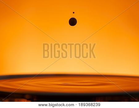 Drop Of Ink Falling
