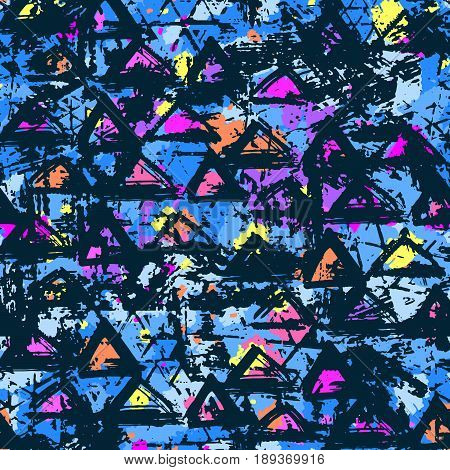 Seamless Brushpen Textile Doodle Pattern Grunge Texture