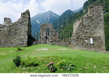 The Castle Of Mesocco, Switzerland