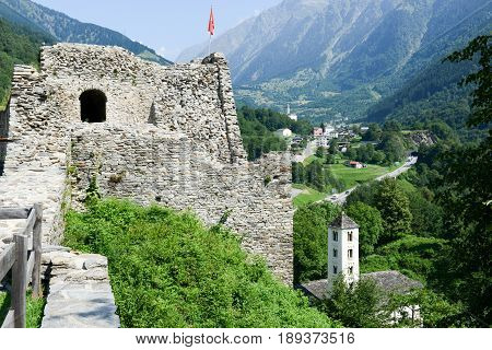 The Castle Of Mesocco, Switzerland