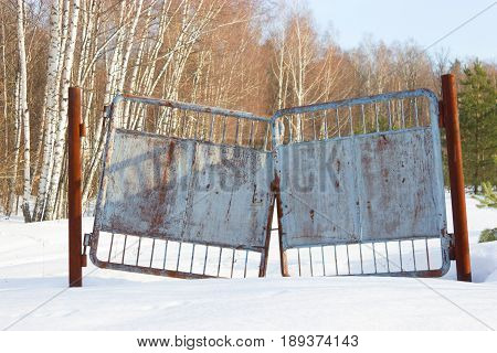 Old Gate Of The Abandoned Children's Camp