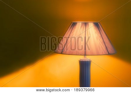 Nice Luminous Desk Lamp On Ginger Background