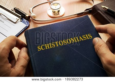 Book with title Schistosomiasis in a hospital.