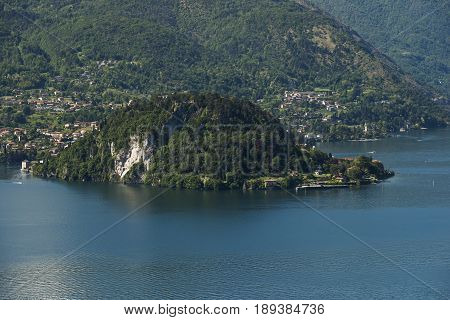 Panoramic view of Lake Como_the promontory of Bellagio from Vezio castle