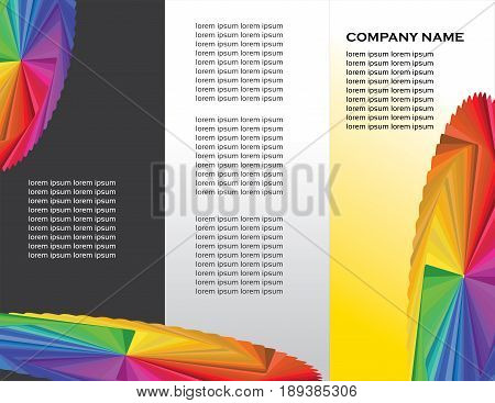 Abstract concentric shades of colorwheel flyer template