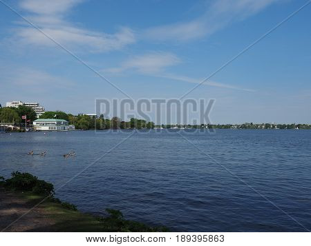 Aussenalster (outer Alster Lake) In Hamburg