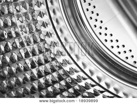 Stainless steal drum inside a washing machine