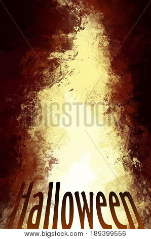 Halloween yellow dark background with liight center