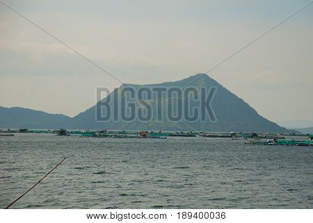 Taal Volcano on Luzon Island North of Manila in Philippines