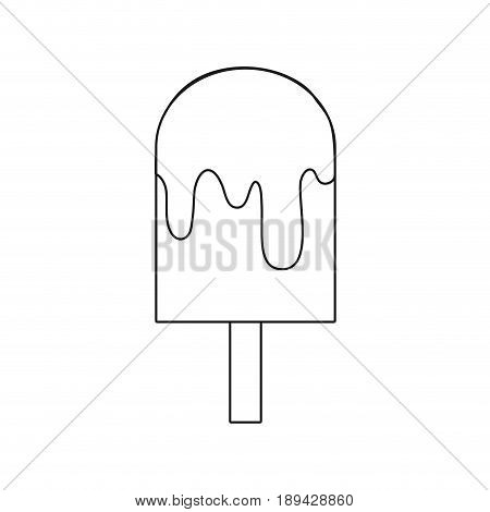 line delicious and refreshing ice polly to summer day vector illustration