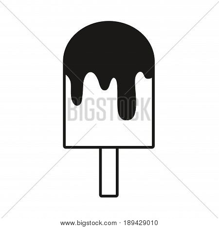 contour delicious and refreshing ice polly to summer day vector illustration