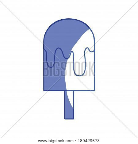 silhouette delicious and refreshing ice polly to summer day vector illustration