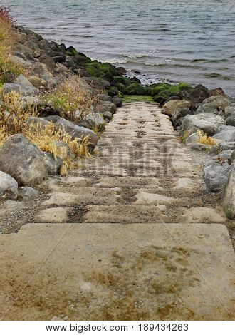 Stairs to paradise at Point Izabel California