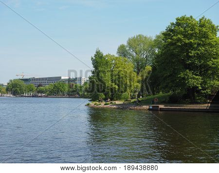 Aussenalster (outer Alster Lake) In Hamburg
