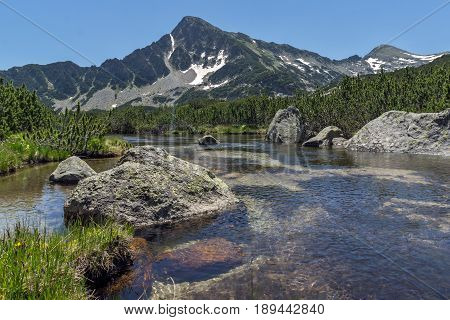 Amazing Landscape of Sivrya peak and Banski lakes, Pirin Mountain, Bulgaria