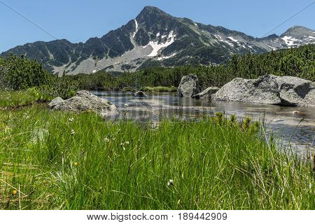 Amazing Landscape of Sivrya peak and Banski lakes, Pirin Mountain, Bulgaria