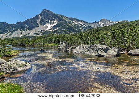 Amazing Landscape of Sivrya peak and Banski lakes, Pirin Mountain, Bulgaria