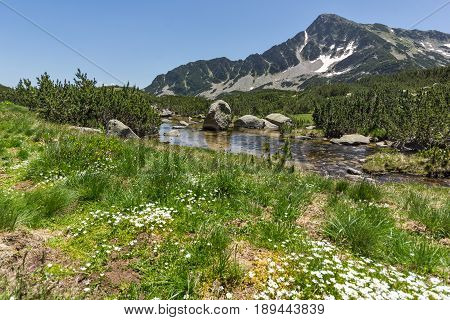 Amazing Landscape of Sivrya peak and Banski lakes, Pirin Mountain, Bulgaria