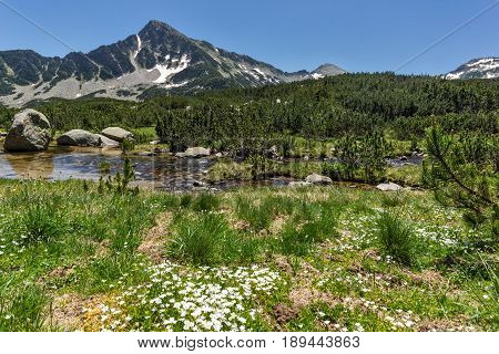 Amazing Landscape of Sivrya peak and Banski lakes, Pirin Mountain, Bulgaria