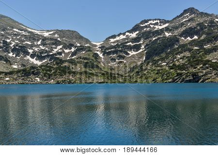 Panorama of Demirkapiyski chuki and Dzhano peaks, Popovo lake, Pirin Mountain, Bulgaria