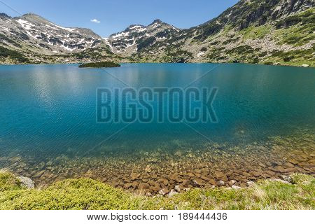 Panorama of Demirkapiyski chuki and Dzhano peaks, Popovo lake, Pirin Mountain, Bulgaria