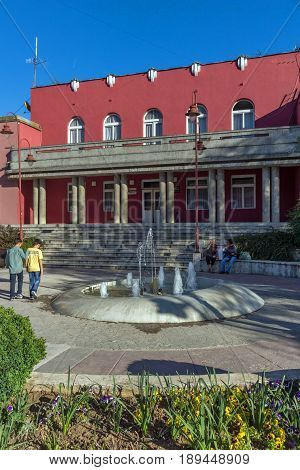 DIMITROVGRAD, SERBIA -16 APRIL 2016: Center of  town of Dimitrovgrad, Pirot region, Republic of Serbia