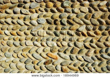 Antik kale taş duvar, Candelo, İtalya, Europe