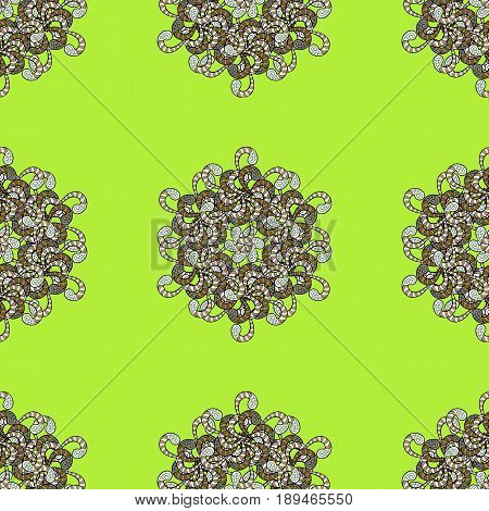 Multicolor Ornament Of Small Simple Colorfil Flowers Vector Abstract Seamless Pattern For Fabric Or 