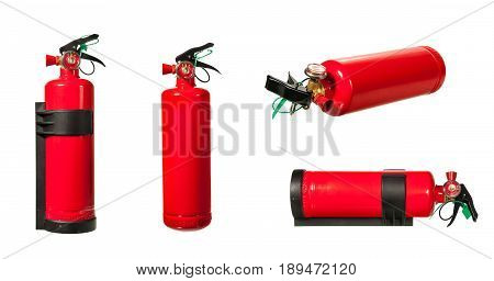 Fire extinguisher tank isolated on white background with cilpping path.