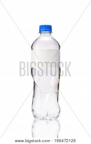 Bottle of drinking water isolated on white background with cilpping path.
