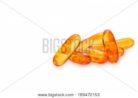 Vitamin D isolated on white background with cilpping path.