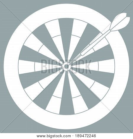 Cute Vector Illustration Of Target And Arrow For The Darts. Sports Theme.