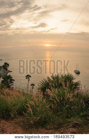 Sunset At Nay Harn On Phuket Island In Thailand
