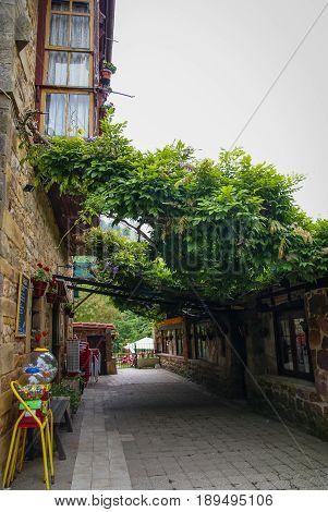Beautiful Village Barcena Maior In Asturia Y Cantabria, Spain